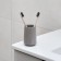 A glass for Magma denture brushes. Moroshka, 7.2x7.2x10.7 cm, gray color