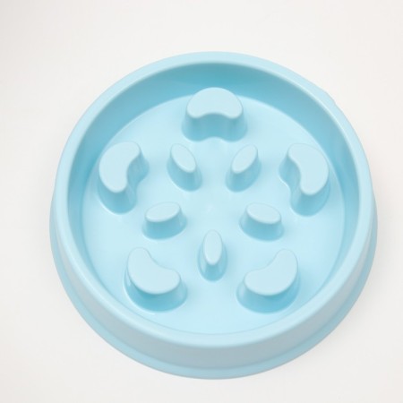 Limited feeding bowl, from overeating, 20.5 x 20.5 x 4.5 cm, blue-1