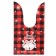 Polyethylene gift package with ears "Red Cage", 13 x 23 cm