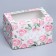 Capcake box, confectionery packaging with a window, 2 cells, "roses", 16 x 10 x 10 cm