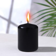 Candle - cylinder, 4x5cm, 7 hours, 47 g, black