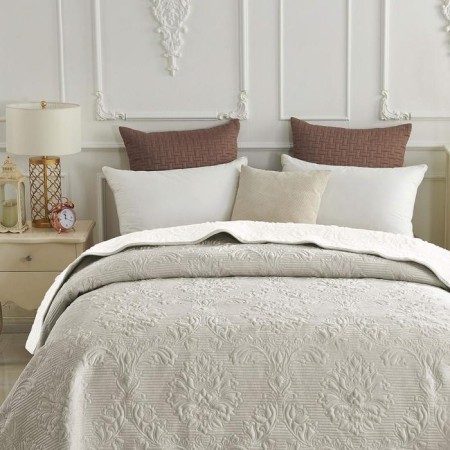 Vivaldi bedspread, size 160x220 cm, gray color-1