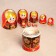 The nesting doll "Golden flowers", a red dress, 10 puppet. 26 cm