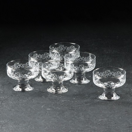 Set of Kremins "Flora", 220 ml, with engraving, 6 pcs