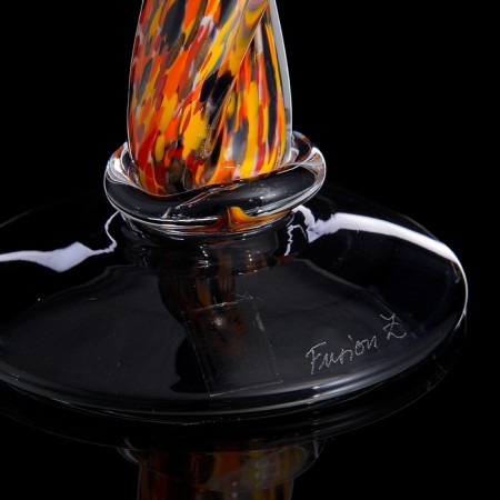 Helix candlestick, orange, 46 cm-2