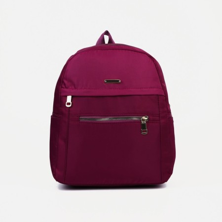 Youth backpack on lightning from textiles, 2 pockets, purple color