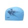 ATEMI Pu 302 swimming cap, fabric with polyurethane coating, blue color, print