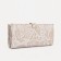 Women's wallet on the button, beige color