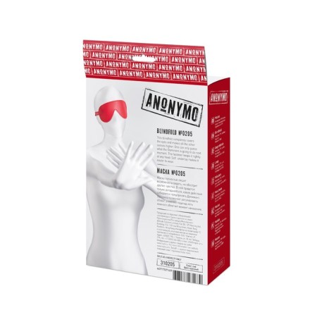 Mask Anonymo, Pu leather, 65 cm, red color-8