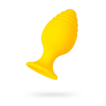 Anal sleeve Todo by toyfa riffle, silicone, 7.5 cm, yellow color