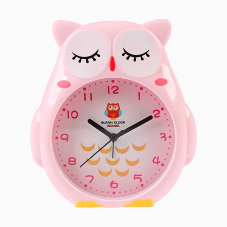 Clock - alarm clock "Owl", discrete move, dial d -11 cm, 14.5 x 16 cm, aa