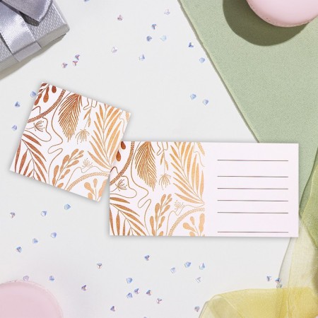 Mini-postcard "Golden Leaves" 7.5x7.5 cm