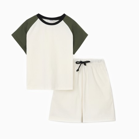 A set for a boy (T -shirt and shorts) Minaku, EXRU/Olive color, height 128 cm-3