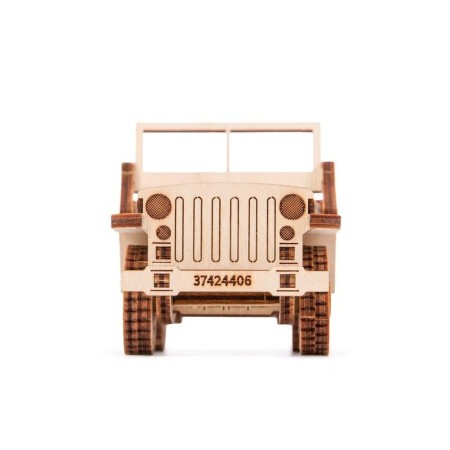 Mechanical 3D puzzle made of wood "Jeep"-1