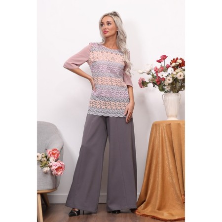 Female blouse, size 42, pink color-5