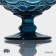 Glass Glass Magistro "La-Channel", 350 ml, 12 × 10.5 cm, blue color