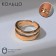 Ring "crumpled lines", color gold, dimensionless