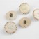 A set of buttons on the leg, d = 21.5 mm, 5 pcs, white/gold color
