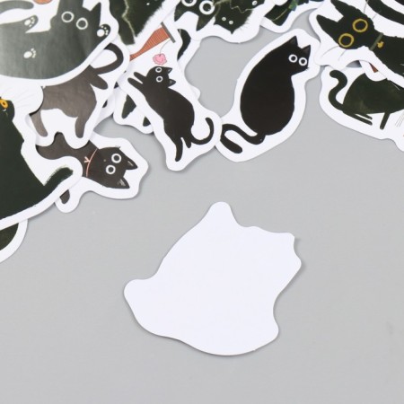 Stickers for creativity "Mr. Black Cat" set 46 pcs 6.4x4.4x1.1 cm-2