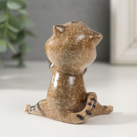 Souvenir Polystone varnish "Kotka puffs a balloon" 7x6x7 cm-2