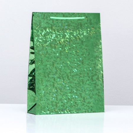 Gift, foil, "green" 34 x 26 x 8 cm mix