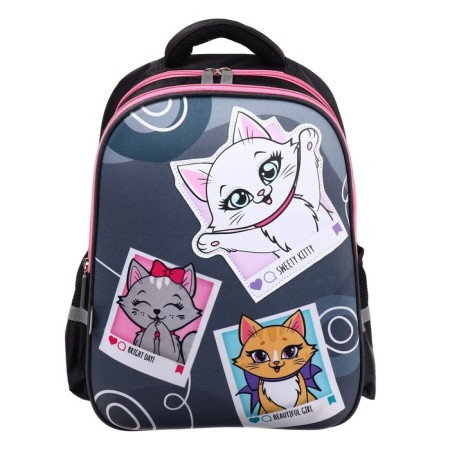 Frame backpack Calligrata, 39x30x14 cm, "kittens", for a girl-17