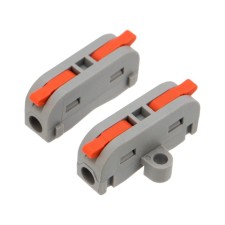 Terminal of QMS 222-421p Pro-transmission 1 pole, with an mounting platform (0.08-4 mm²), gray (50 pcs./Union) Rexant
