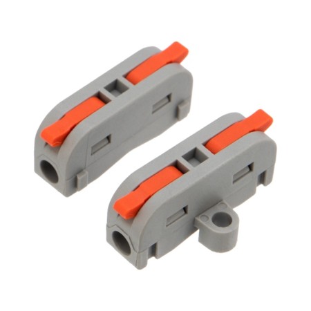 Terminal of QMS 222-421p Pro-transmission 1 pole, with an mounting platform (0.08-4 mm²), gray (50 pcs./Union) Rexant
