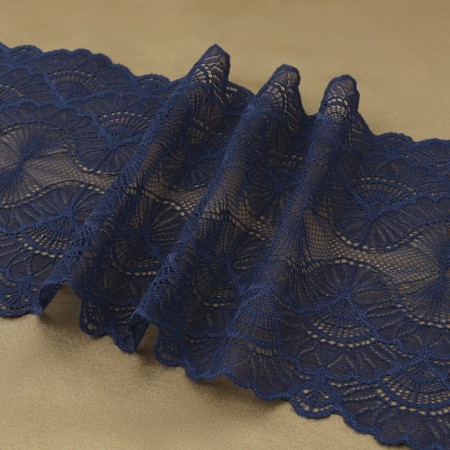 Lace elastic fabric, 180 mm × 2.7 ± 0.5 m, blue color-1