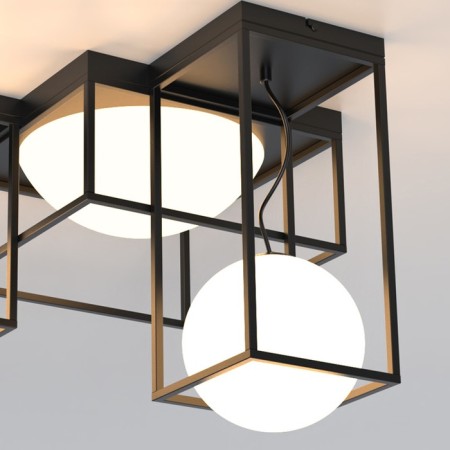 Ceiling chandelier Mantra Desigual, E27, 5x20W, 555x555x425 mm, black color-3
