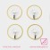 Hooks self -adhesive delaw Gold, 4 pcs, 6 × 6 × 2 cm, transparent