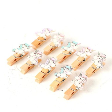 Decorative clothespins with a rope for the suspension "Unicorn"-1