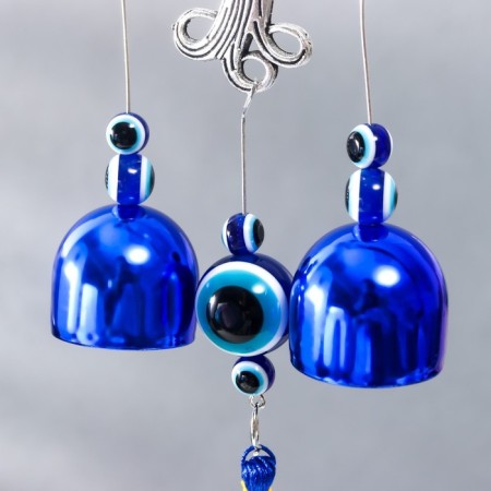 Wind Music Metal "Tree of Life" from the evil eye 2 bells 22x6.5 cm-2