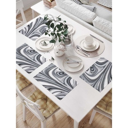 A set of napkins for setting the table "Illusion drawing", rectangular, size 32x46 cm, 4 pcs