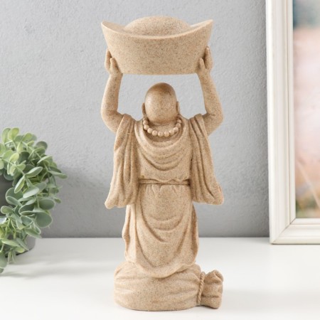 Polystone souvenir "Hothee with a caliper of gold" sandy 11x7x27.5 cm-2
