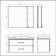 Mirror Comfort Comfort Amsterdam 95 for the bathroom, white color