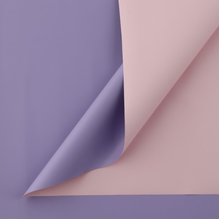Flower Flower Flower packaging bubble bilateral “lavender + pale pink”, 50 μm, 0.5 x 8 m
