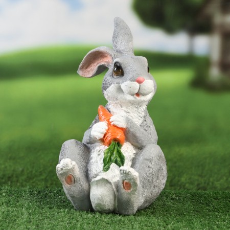 Garden figure "Rabbit with carrots" 26cm