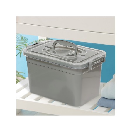 Container for storage with a lid, 6.5 l, color gray color-4