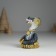 Polystone souvenir "Dark snake with horseshoe" 5.8x5.5x9 cm