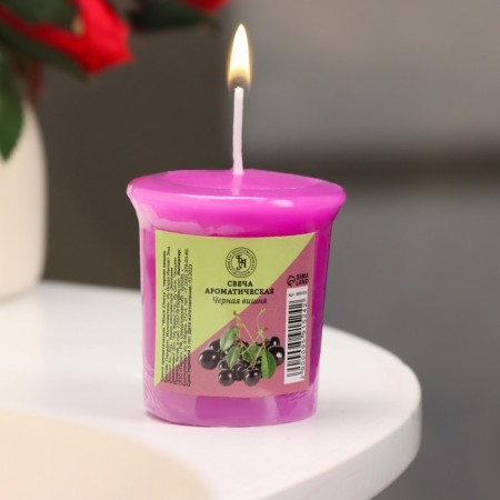 Aromatic candle "Black Cherry", black cherry, 5x4.5 cm