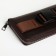 Male purse-clate on the zipper Textura, brown color