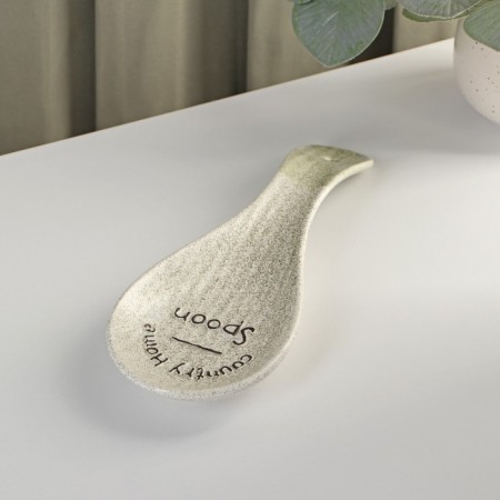 Ceramic “House in the village” stand under the spoon, 23 × 8.5 × 2.5 cm