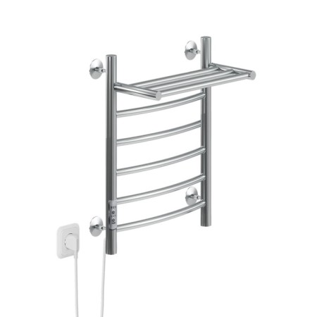 Electric towel "Sanprise" Classic P6, 450x600 mm, with a shelf, left, chrome-1