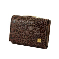 126/8 Wallet with Loricata Brun Frame Castle