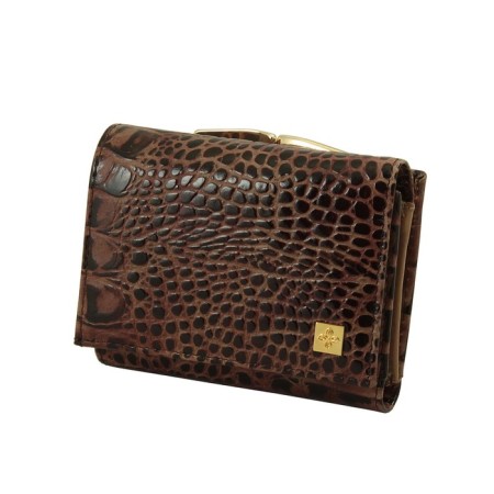 126/8 Wallet with Loricata Brun Frame Castle
