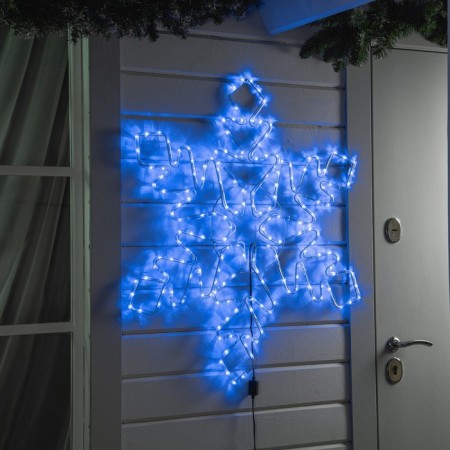 LED figure "Snowflake", 95 cm, Duralight, 216 LED, 220 V, flicker, glow of blue/white