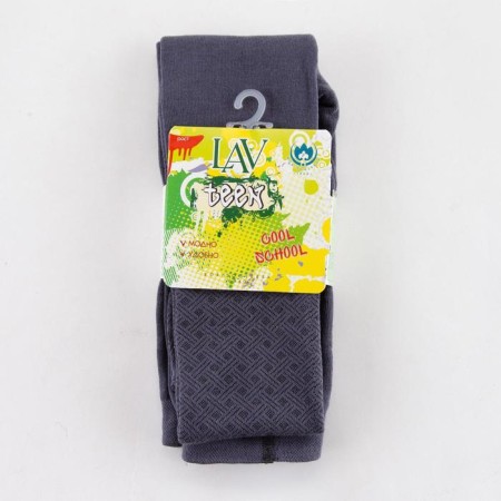 Pantyhose children, dark gray color/print mix, height 152-158-3