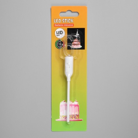 LED candle "Figure 6", 14.5 cm, from batteries LR1130x3 (included), glow of multi (RGB)-2