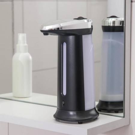A dispenser for antiseptic/liquid soap, sensory, batteries, 400 ml, black color-6